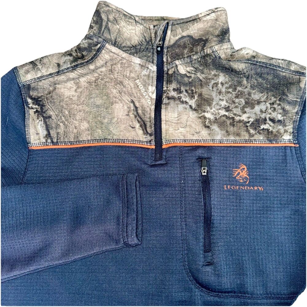 Legendary Whitetails Mens Size Medium Recon 1/4 Zip Fleece Long Sleeve Shirt